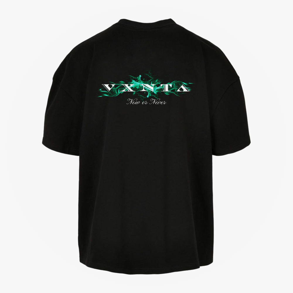 VXNTA “Now or Never” Oversized T-shirt in White | Premium