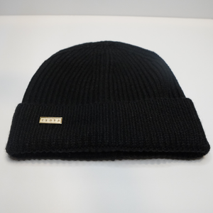 VXNTA Gold Logo Knit Ribbed Beanie