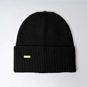 VXNTA Gold Logo Beanie - Black