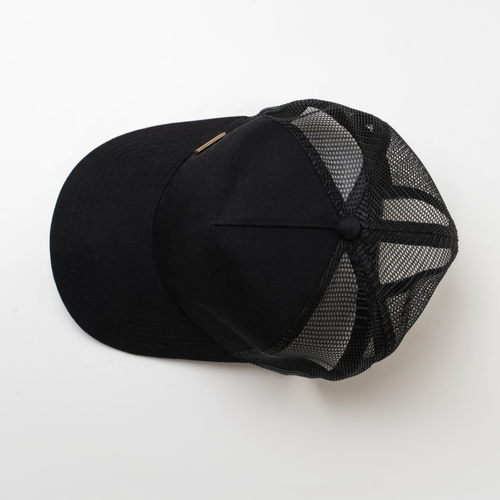 VXNTA Gold Logo Mesh Cap - Black