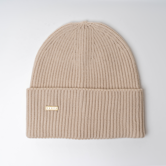 VXNTA Gold Logo Beanie - Cream