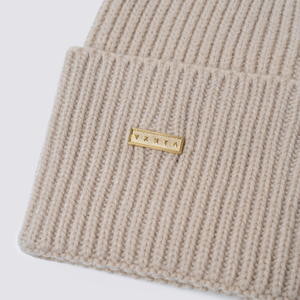 VXNTA Gold Logo Beanie - Cream