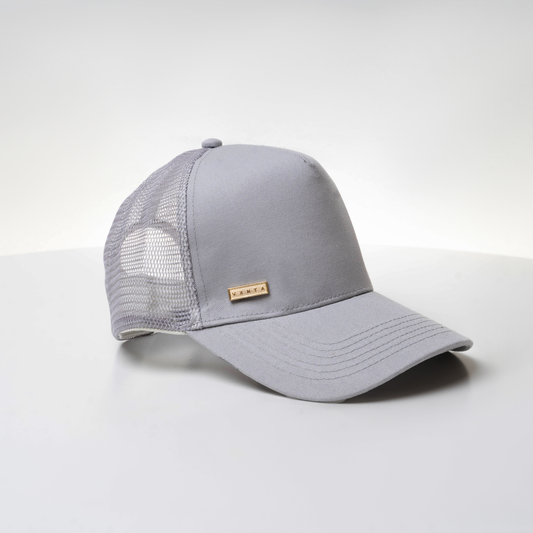 VXNTA Gold Logo Mesh Cap - Light Grey