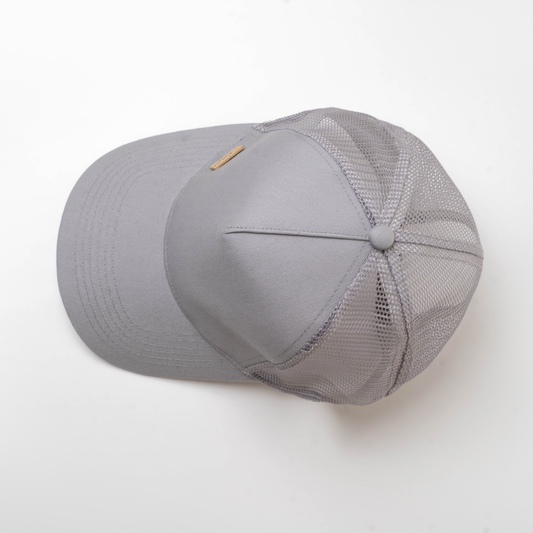 VXNTA Gold Logo Mesh Cap - Light Grey